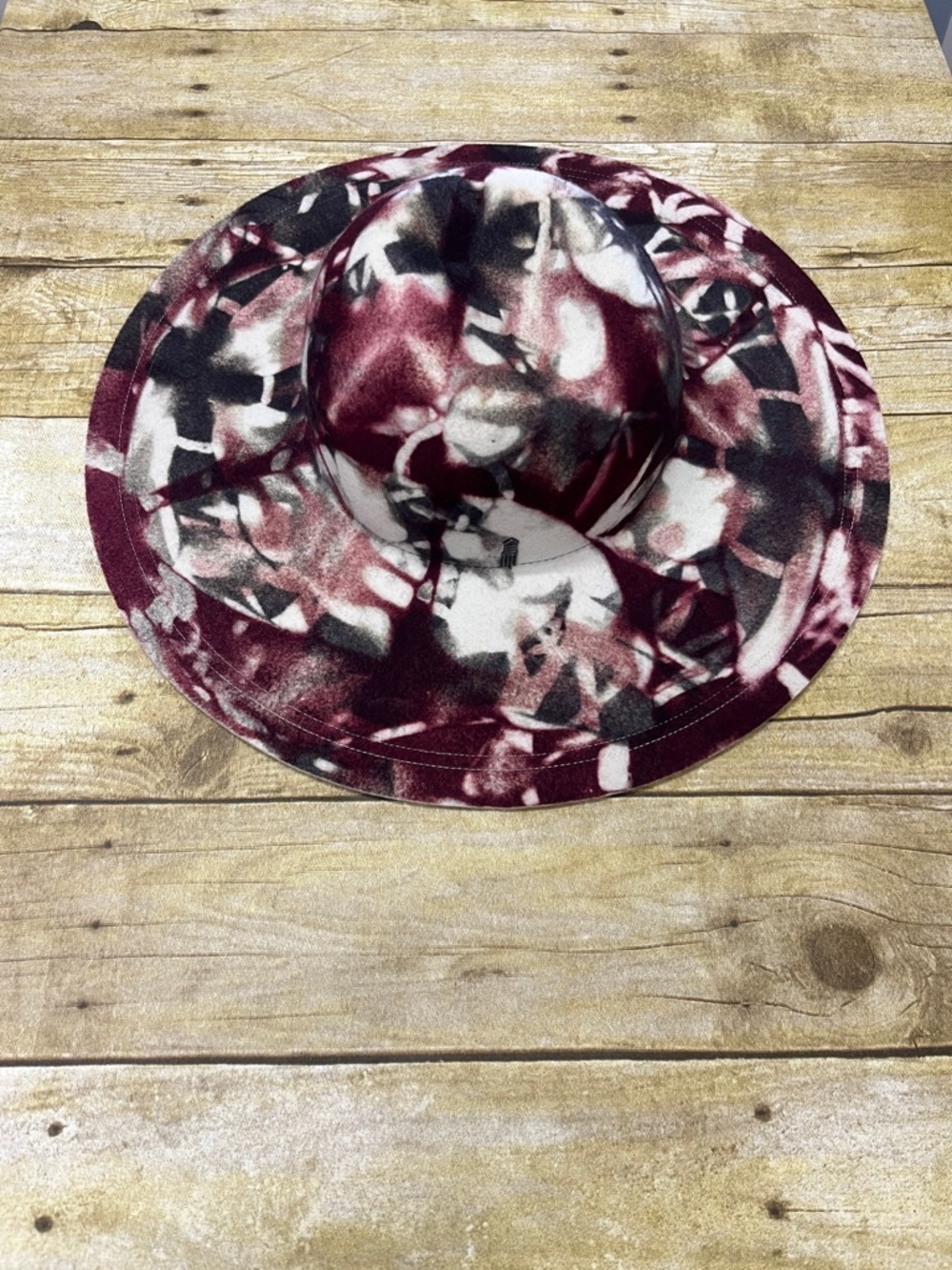 NWT Brooklyn Hat Co Wide Brim Floral Print Felt Hat 100% Wool